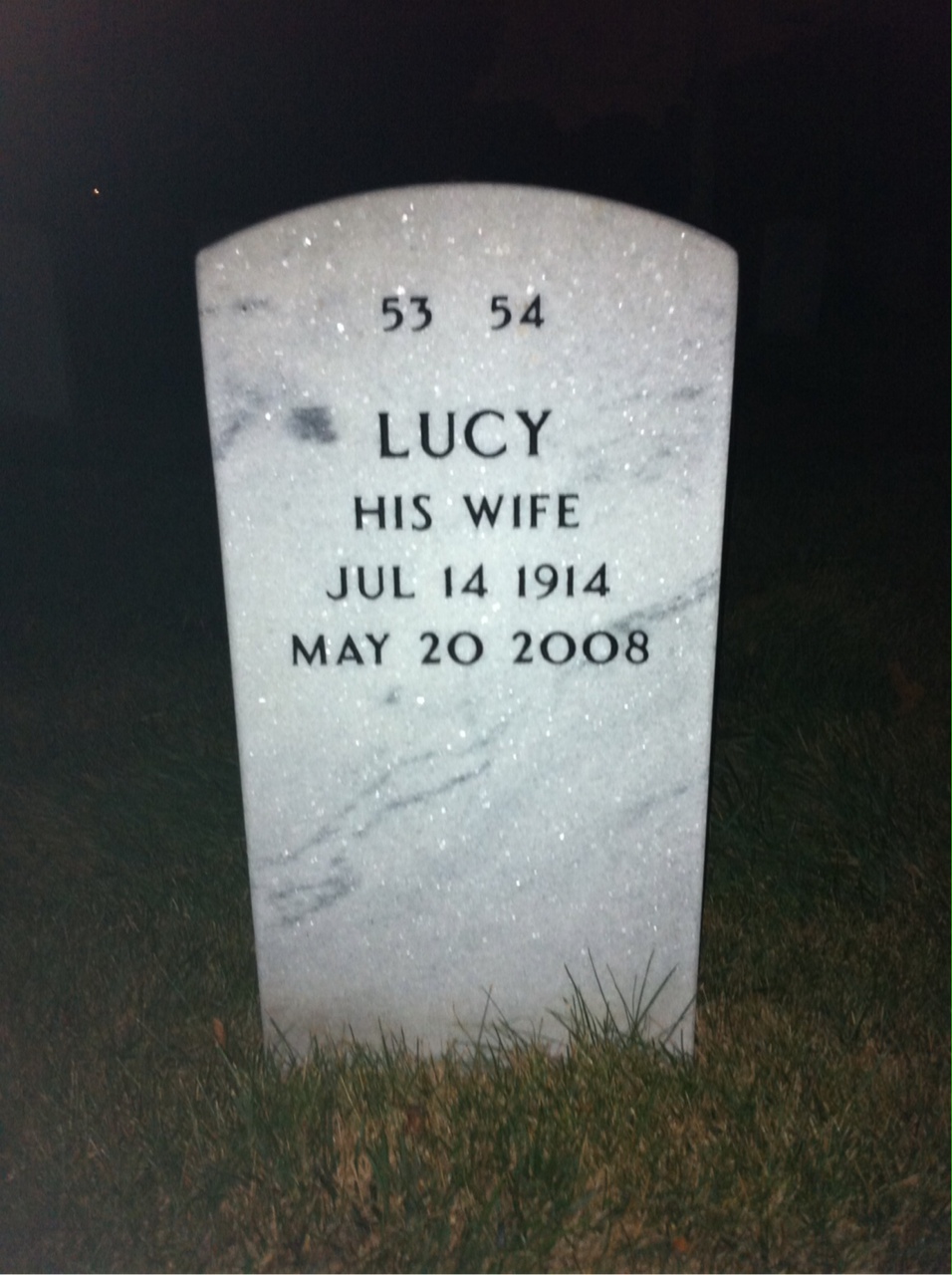 Back of headstone — Johnie Duncan