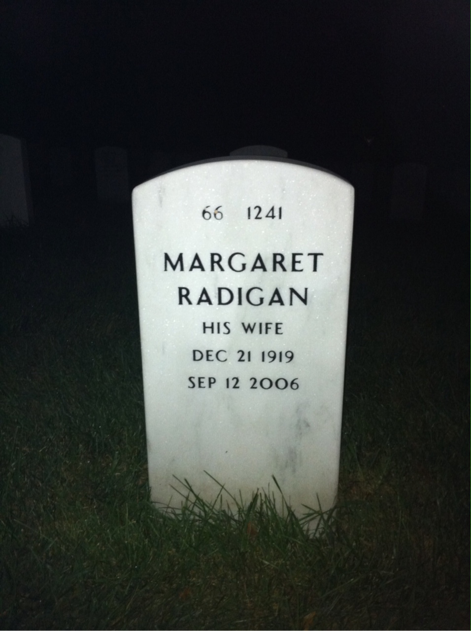 Back of headstone — John Delargy