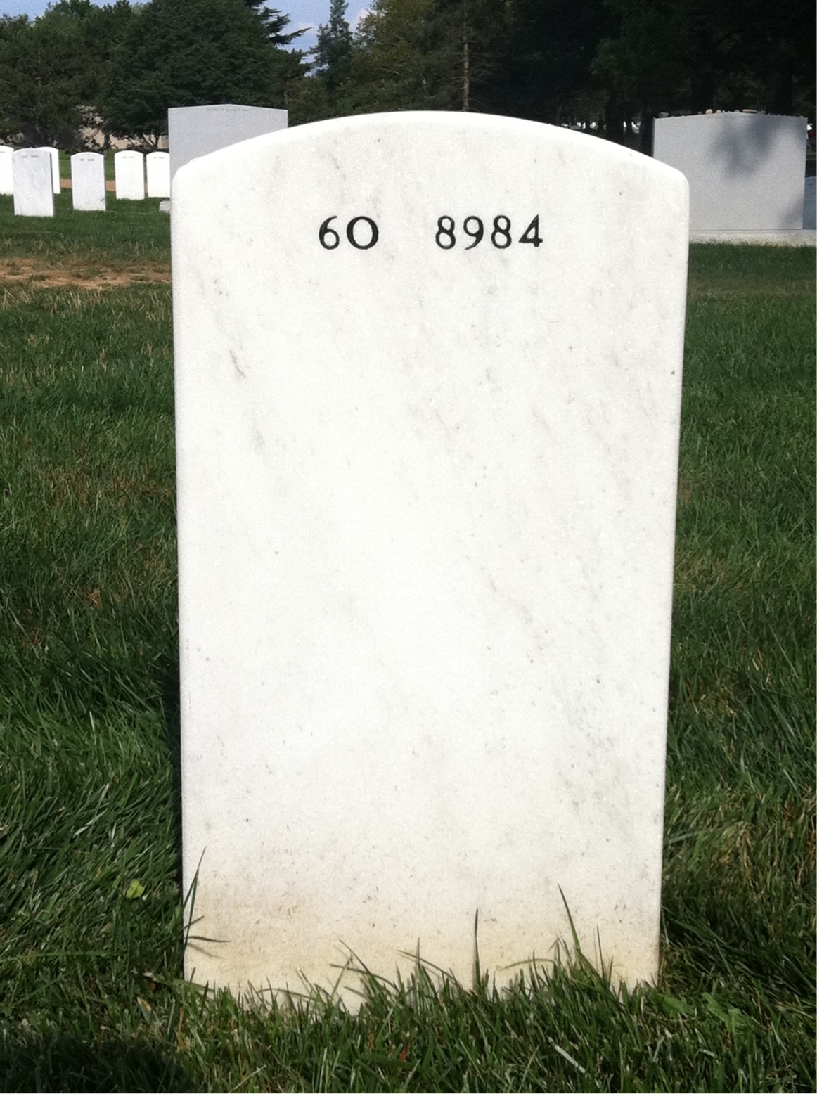 Back of headstone — Julian Rogers