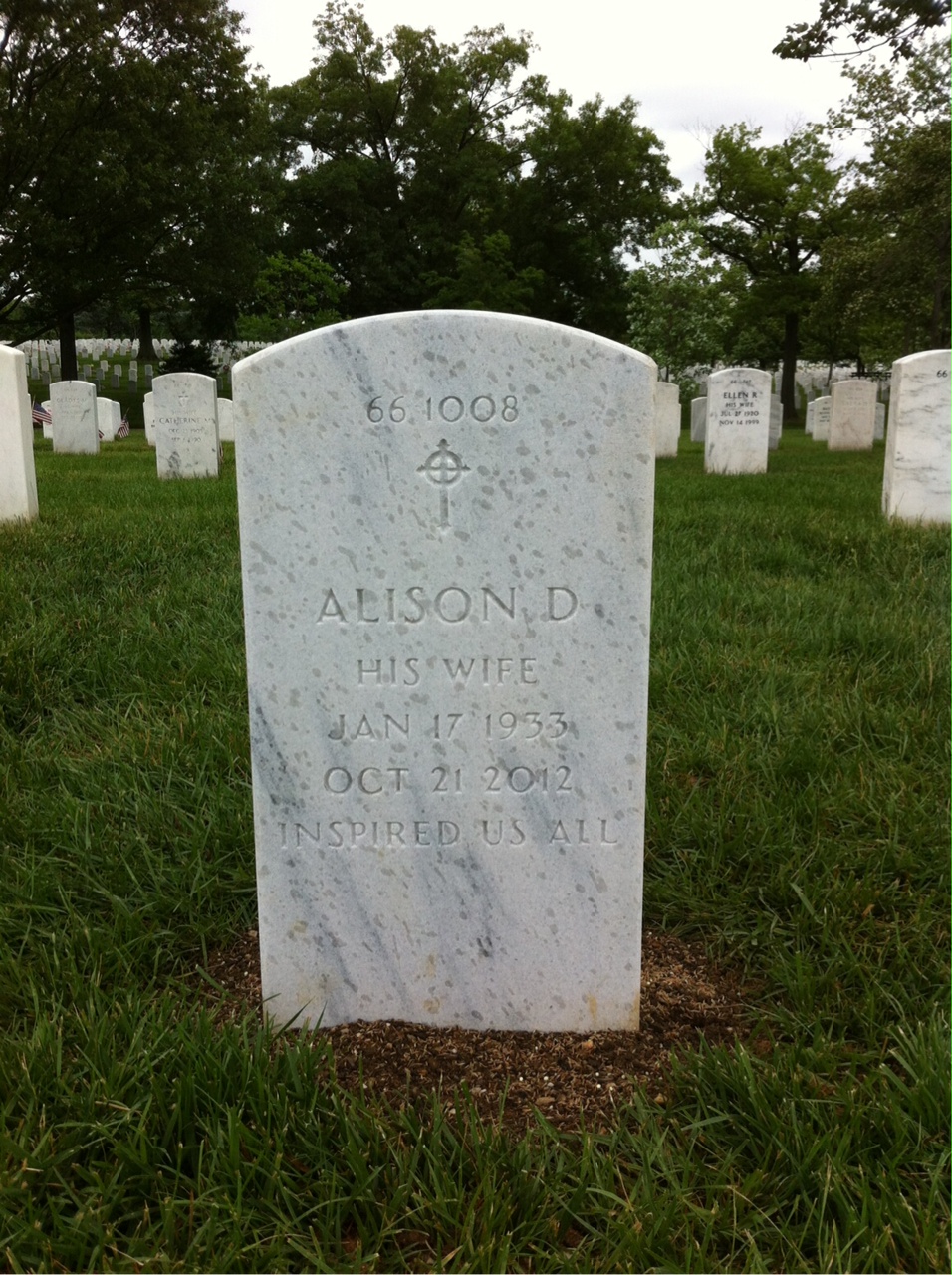 Back of headstone — William Malone