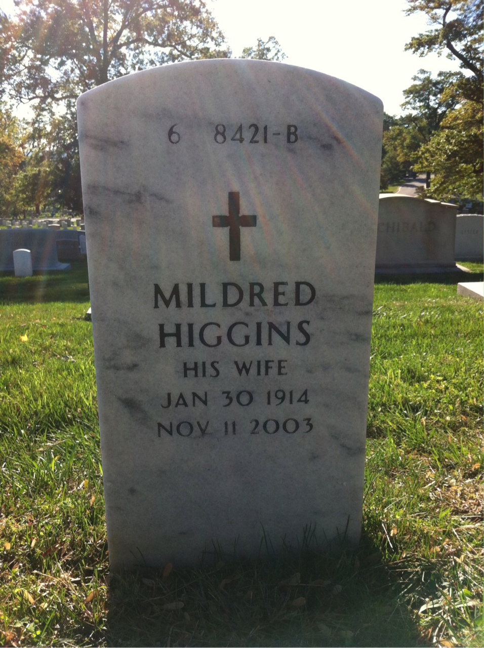 Back of headstone — Miles Scull