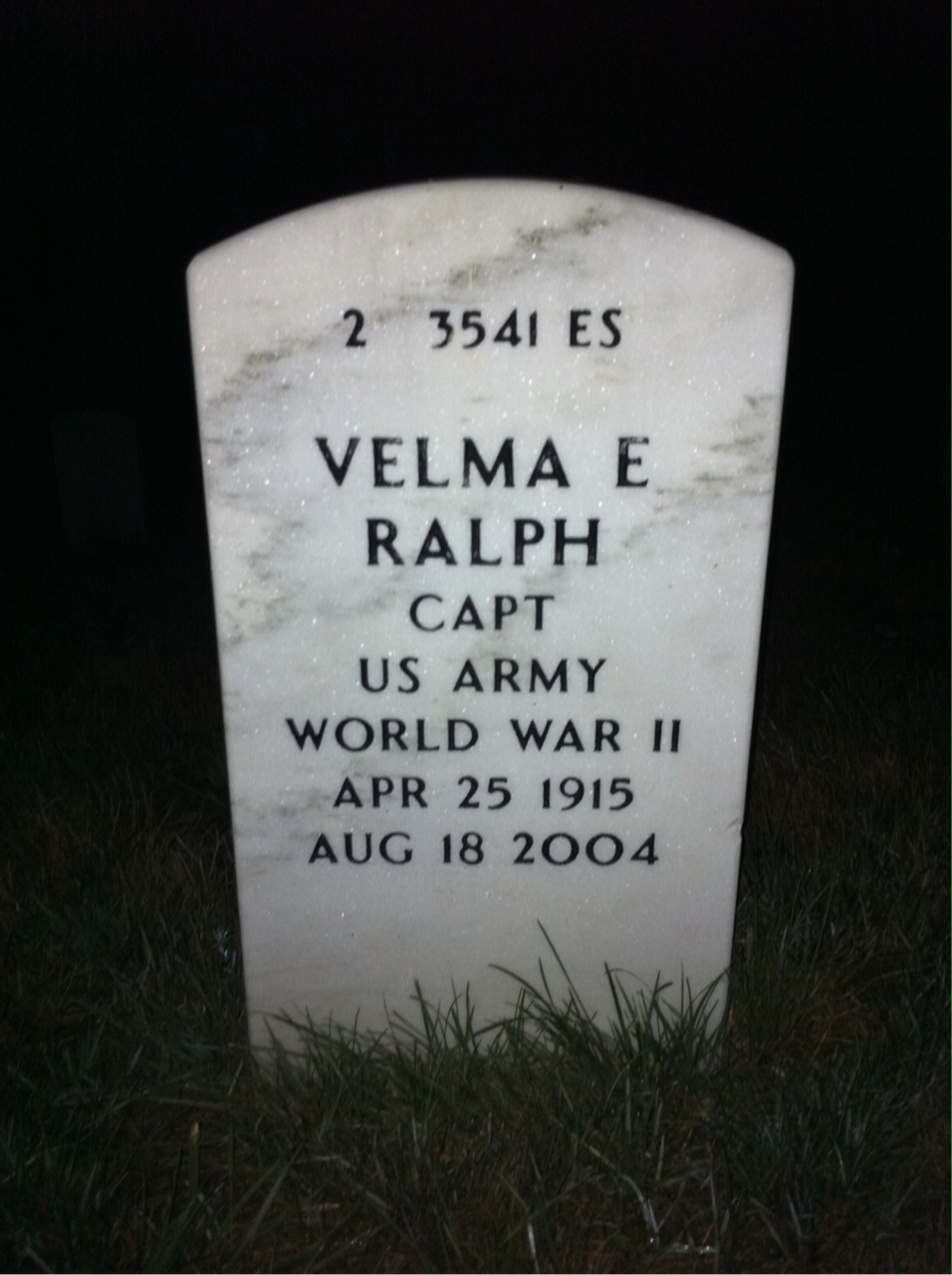 Back of headstone — Stephen Ralph