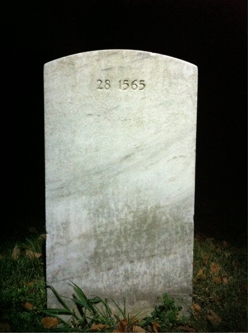 Back of headstone — Thomas Beetham