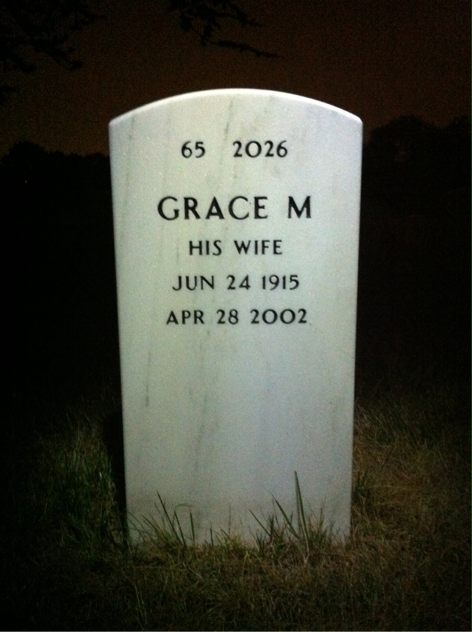 Back of headstone — Ralph Taylor