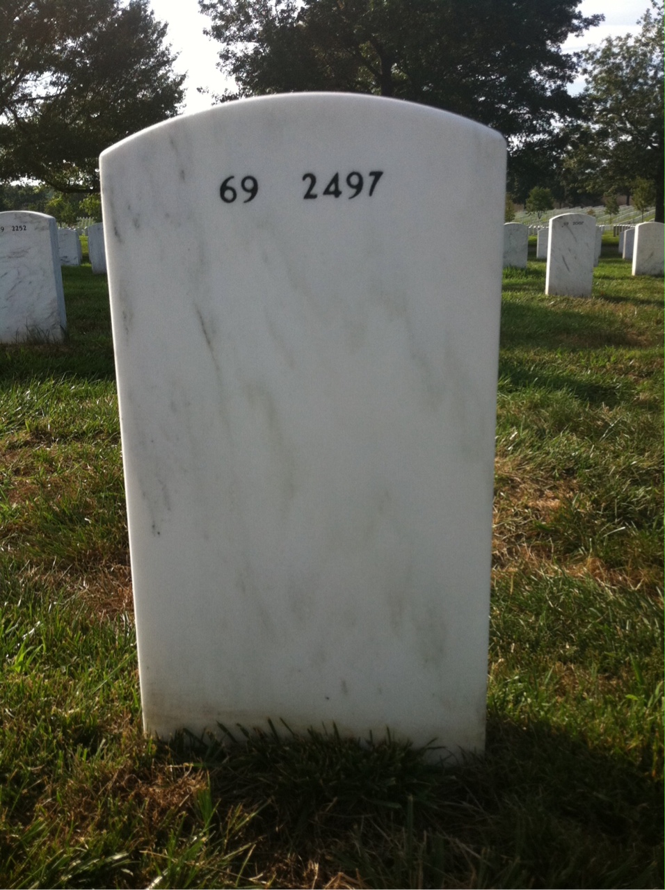 Back of headstone — Joseph Ventura