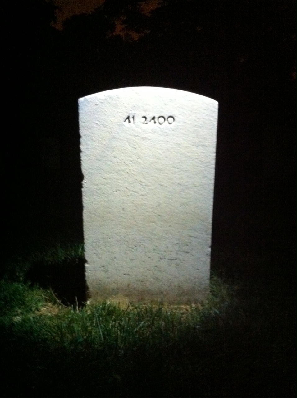Back of headstone — Robert Corley