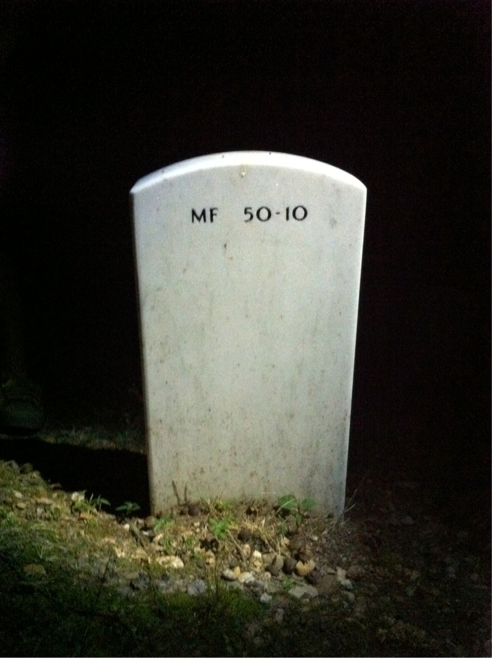 Back of headstone — Eric O'Briant