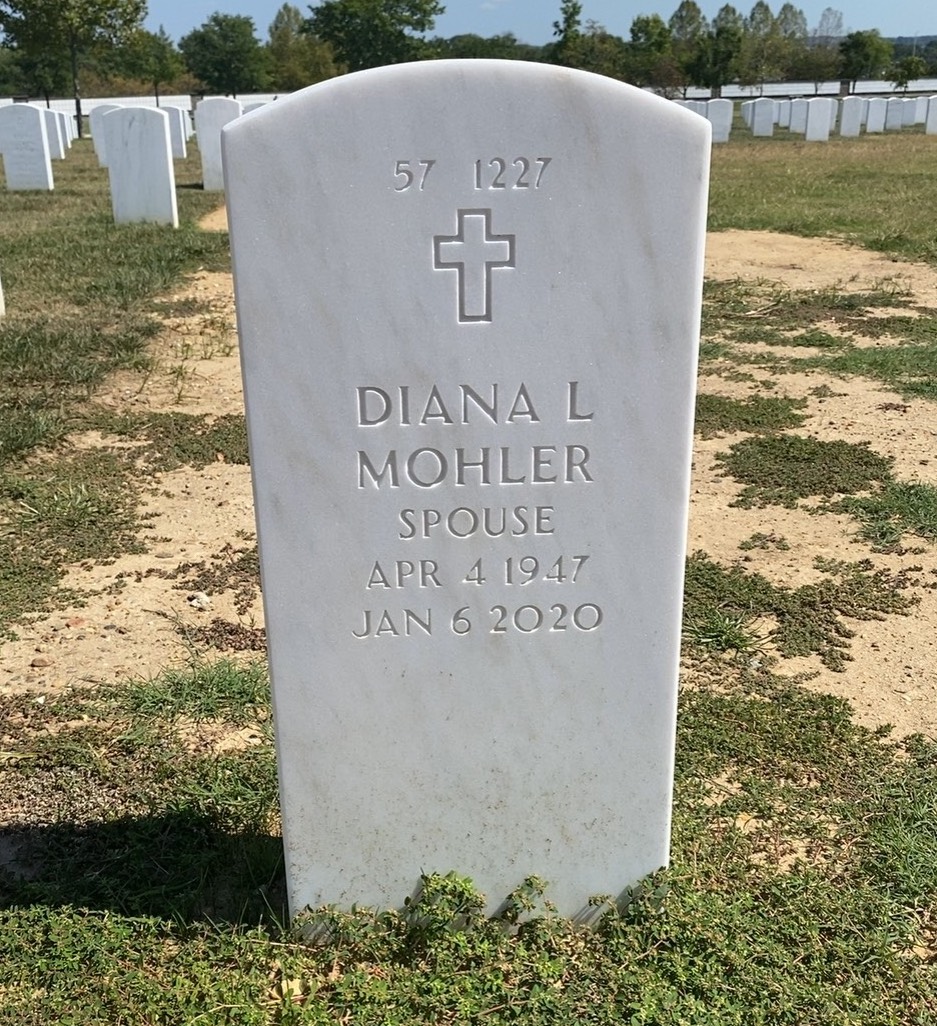 Back of headstone — Dennis Mohler