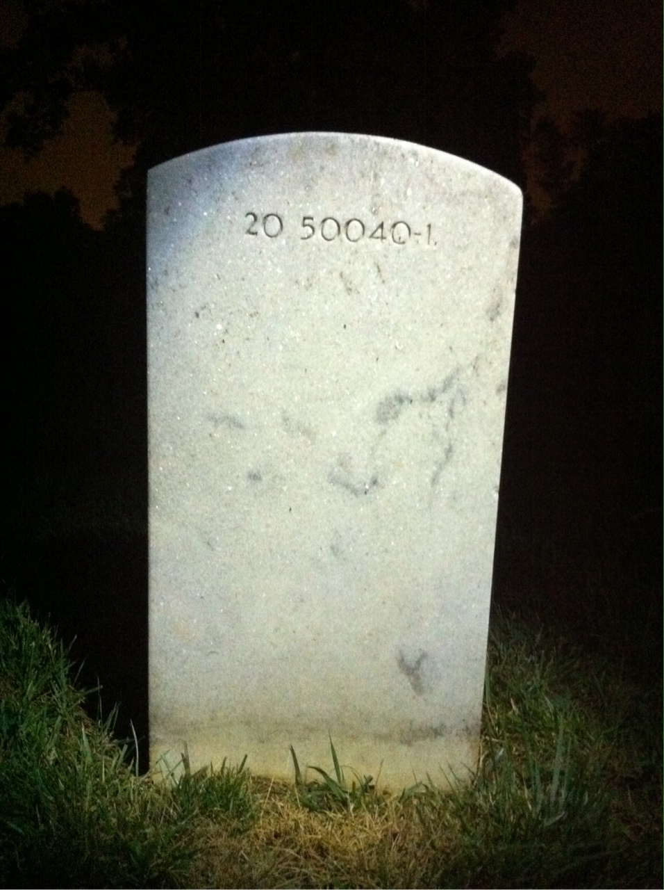 Back of headstone — Hazel Mcneely