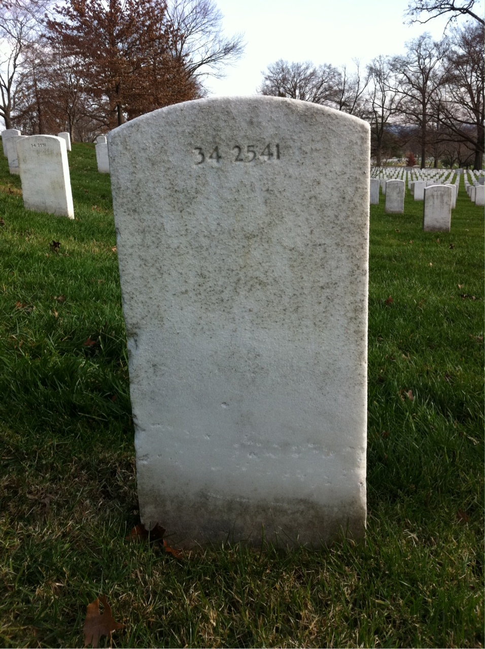 Back of headstone — David Morningstar