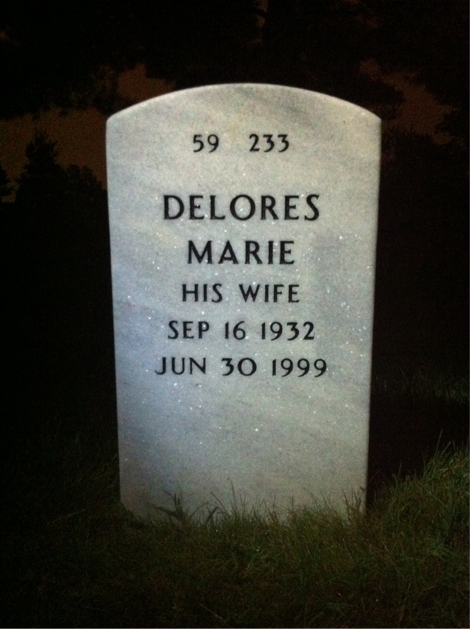 Back of headstone — John Strain