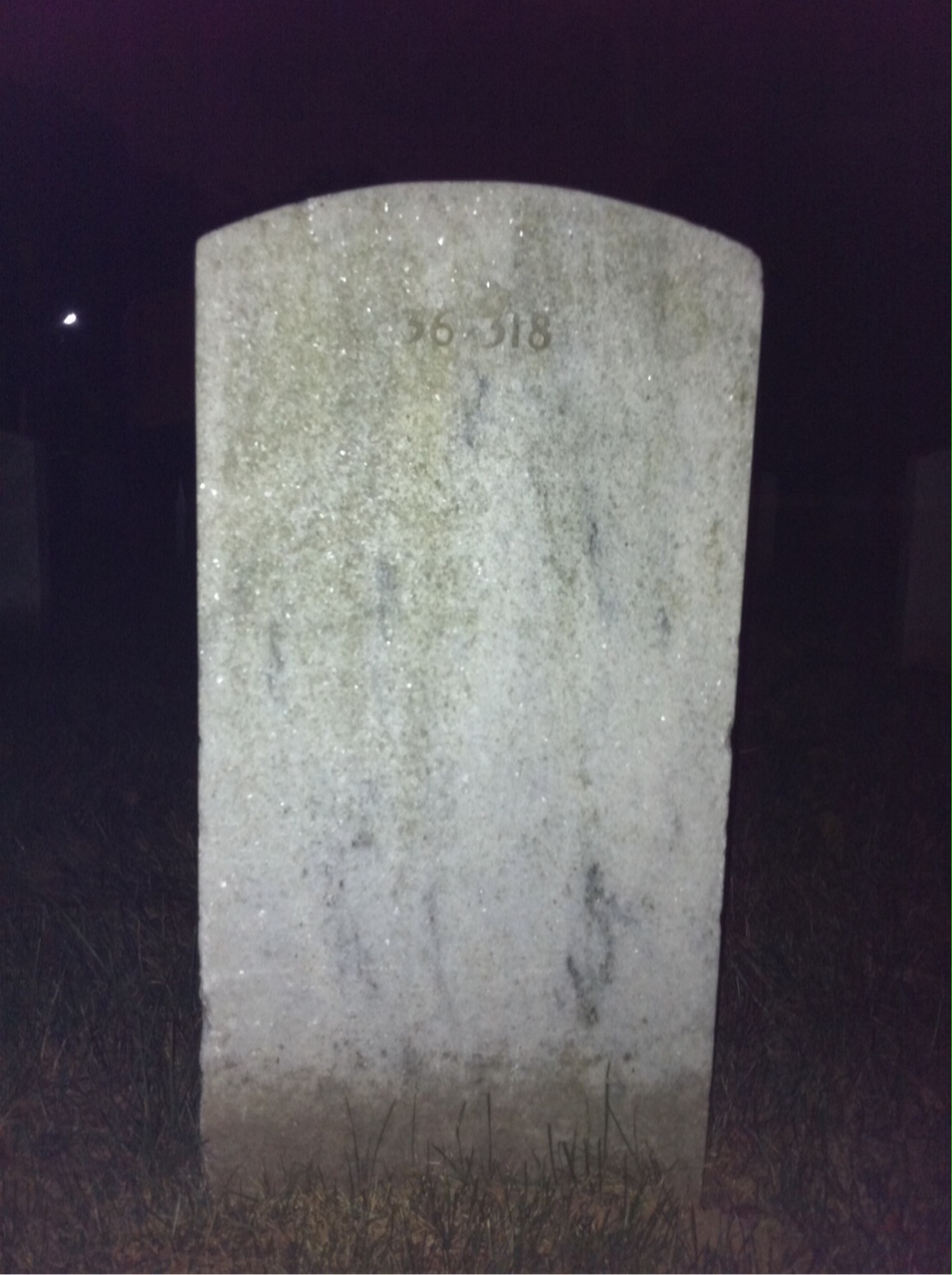 Back of headstone — James Anderson