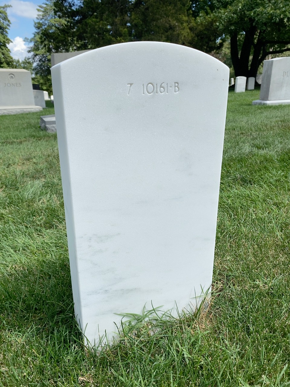Back of headstone — David Morton