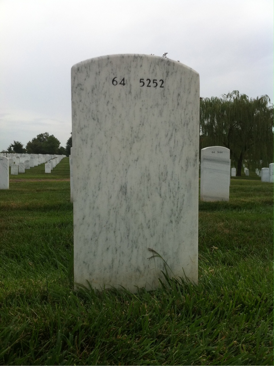 Back of headstone — Arthur Sikes