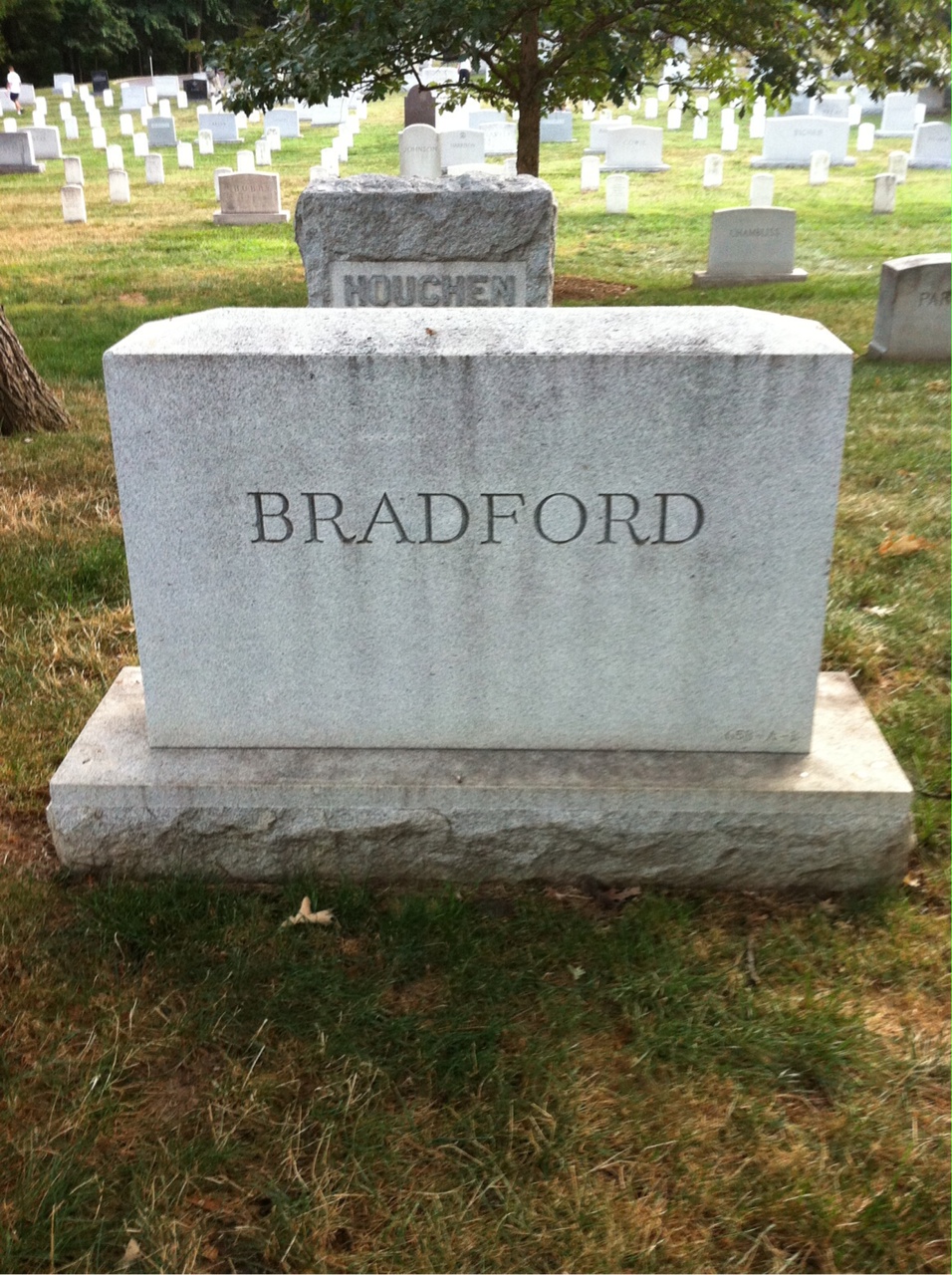 Back of headstone — Helen Bradford