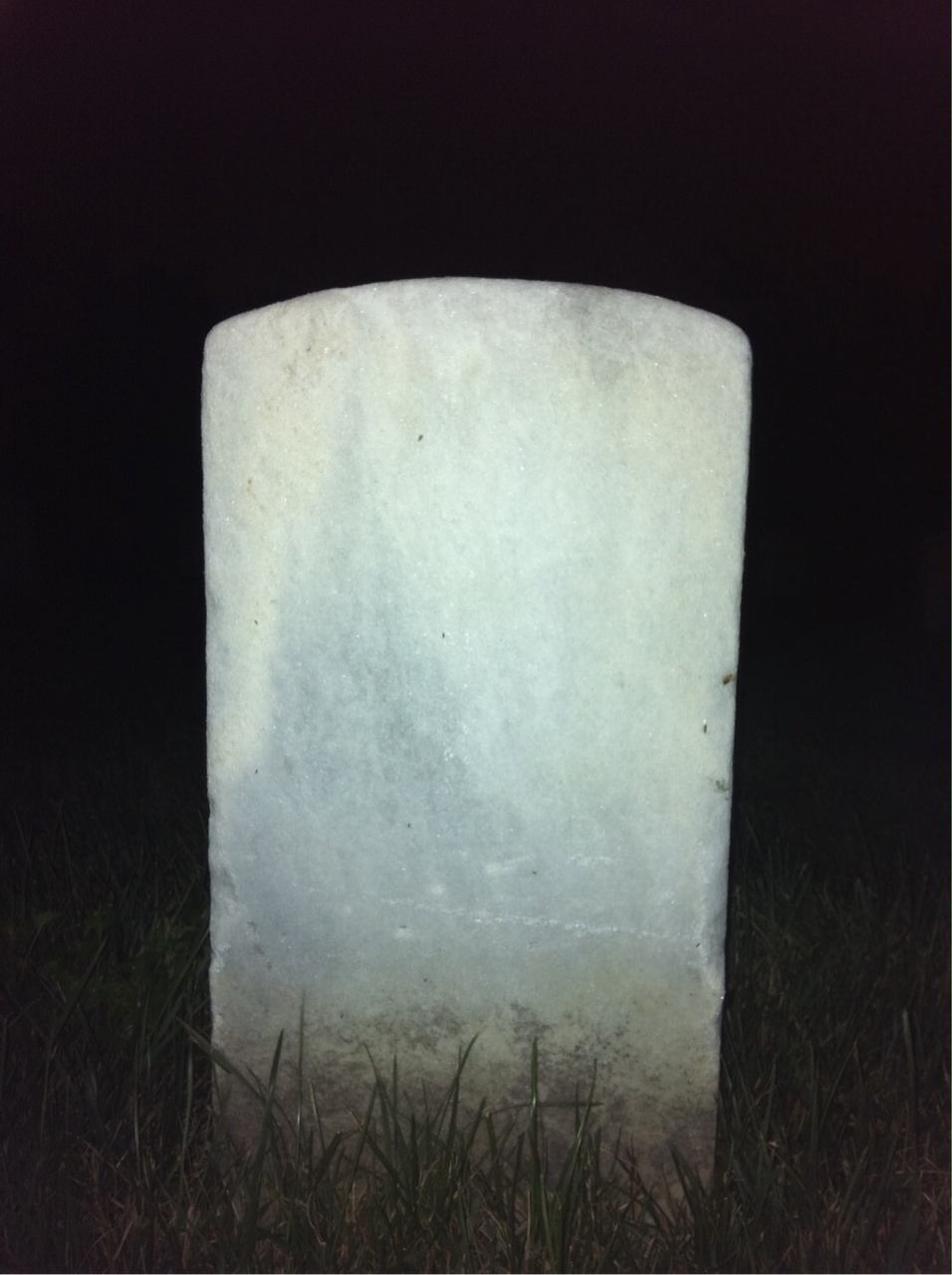 Back of headstone — W Asker