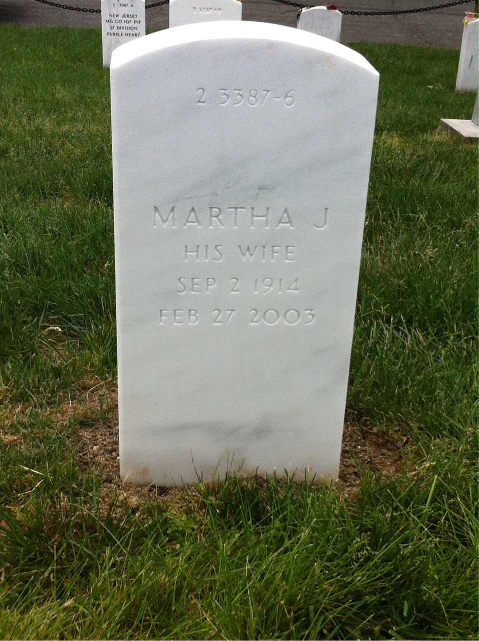 Back of headstone — Eugene Aultice