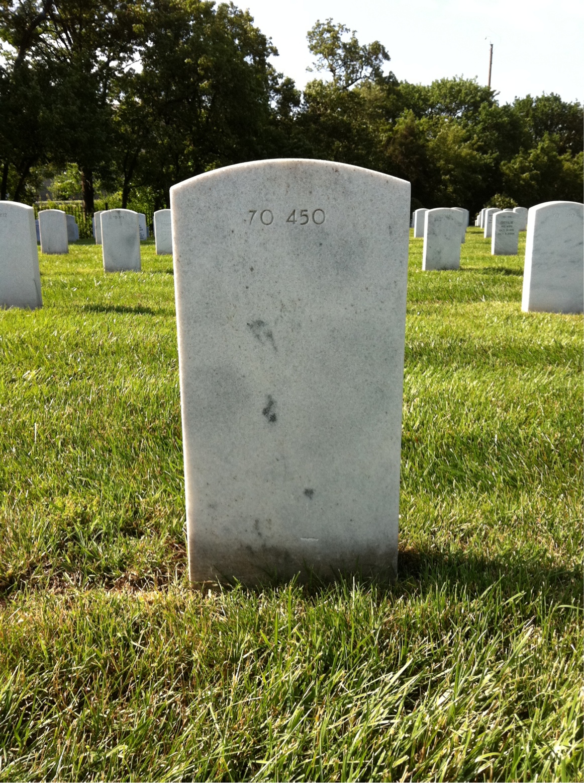 Back of headstone — Richard Baker