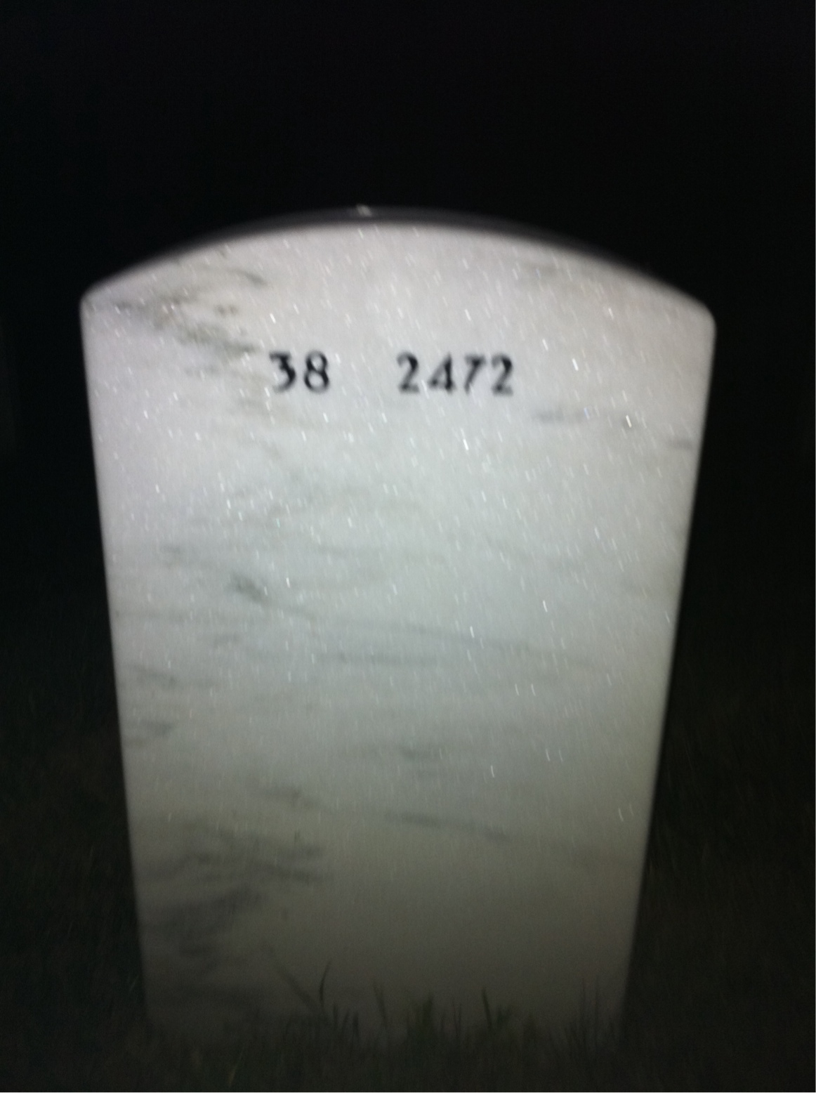 Back of headstone — Robert Rogers