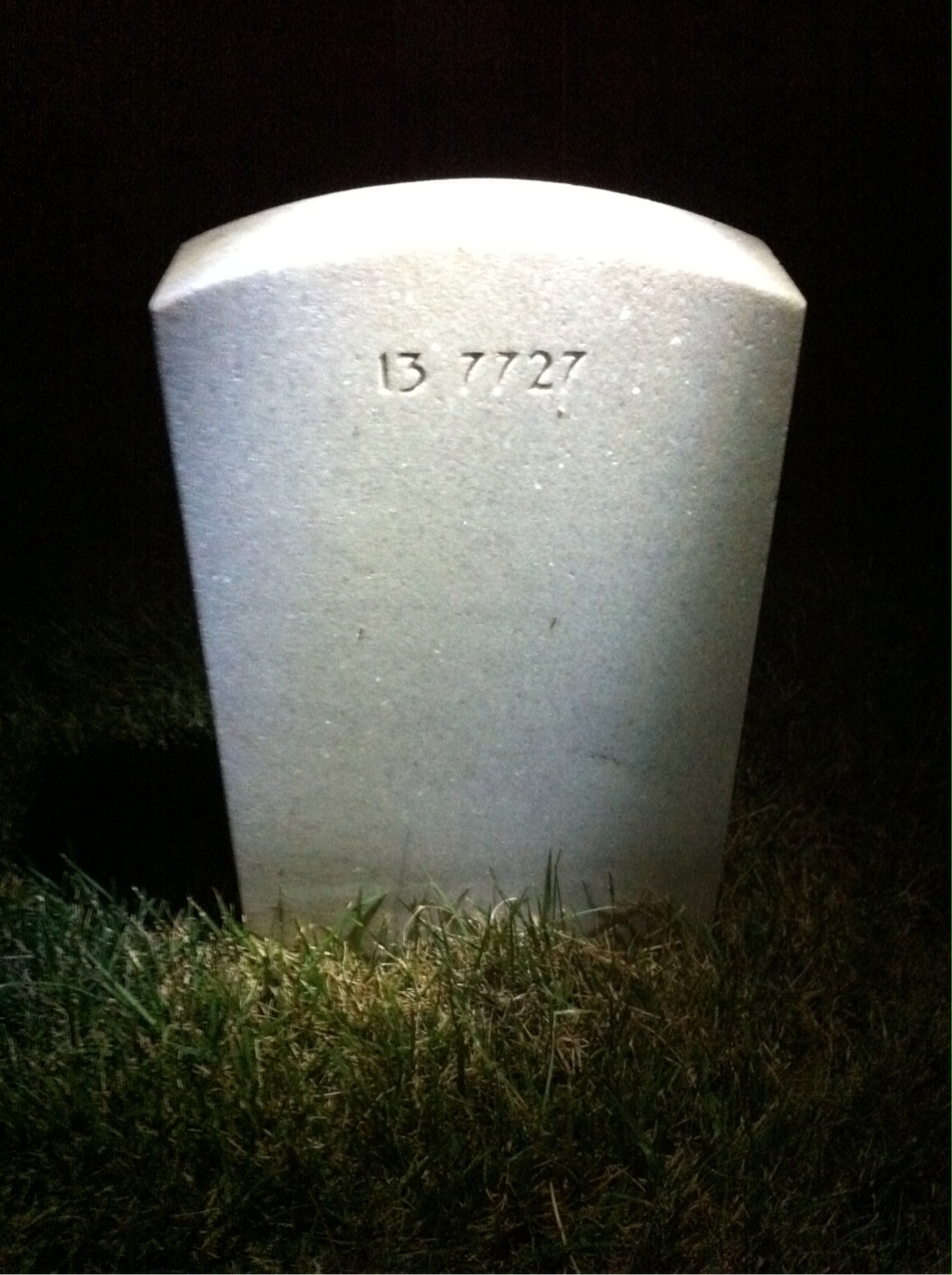 Back of headstone — Benjamin Benson