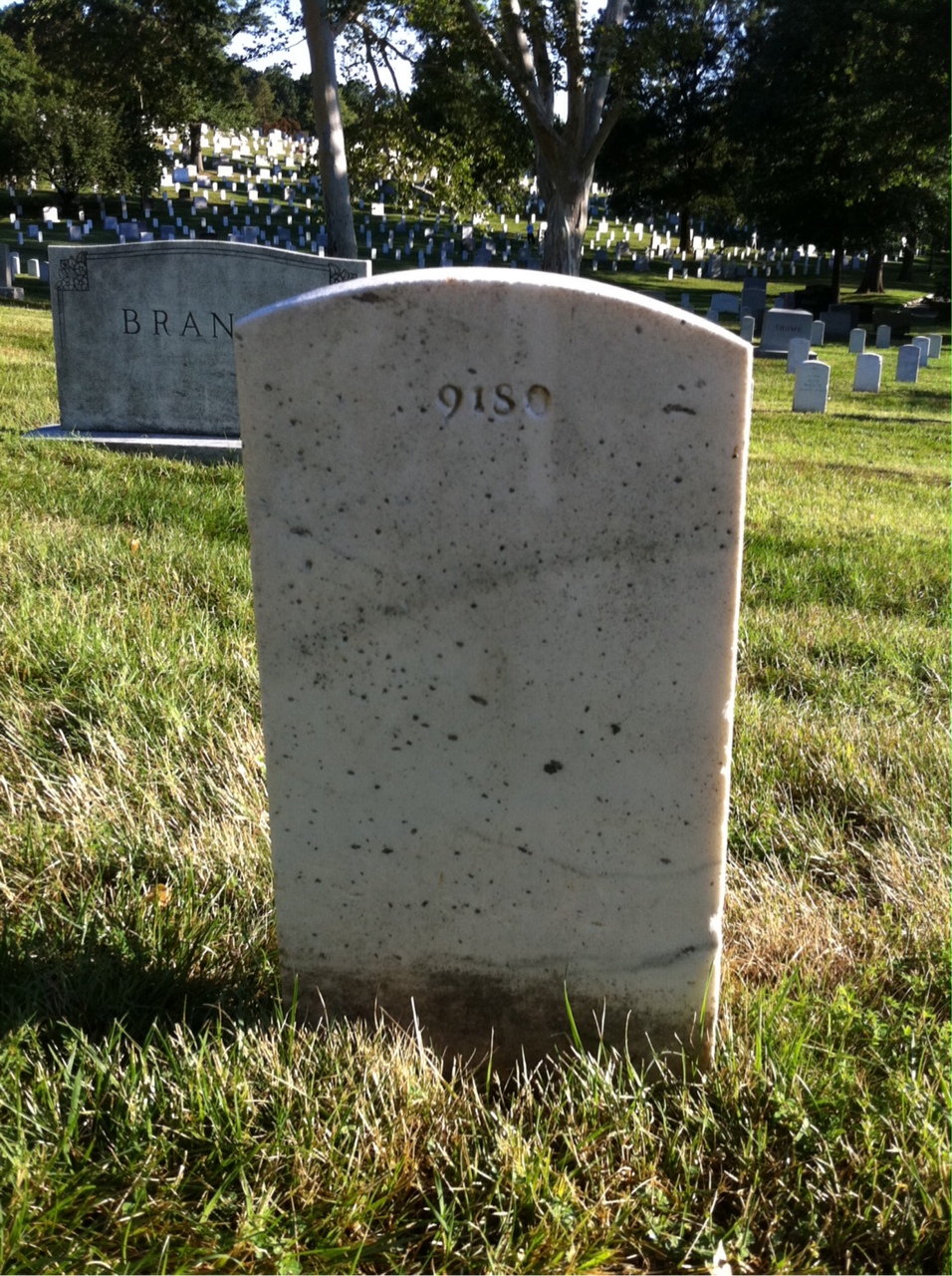 Back of headstone — George Barrett