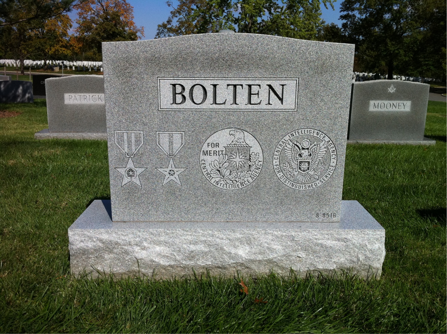 Back of headstone — Seymour Bolten