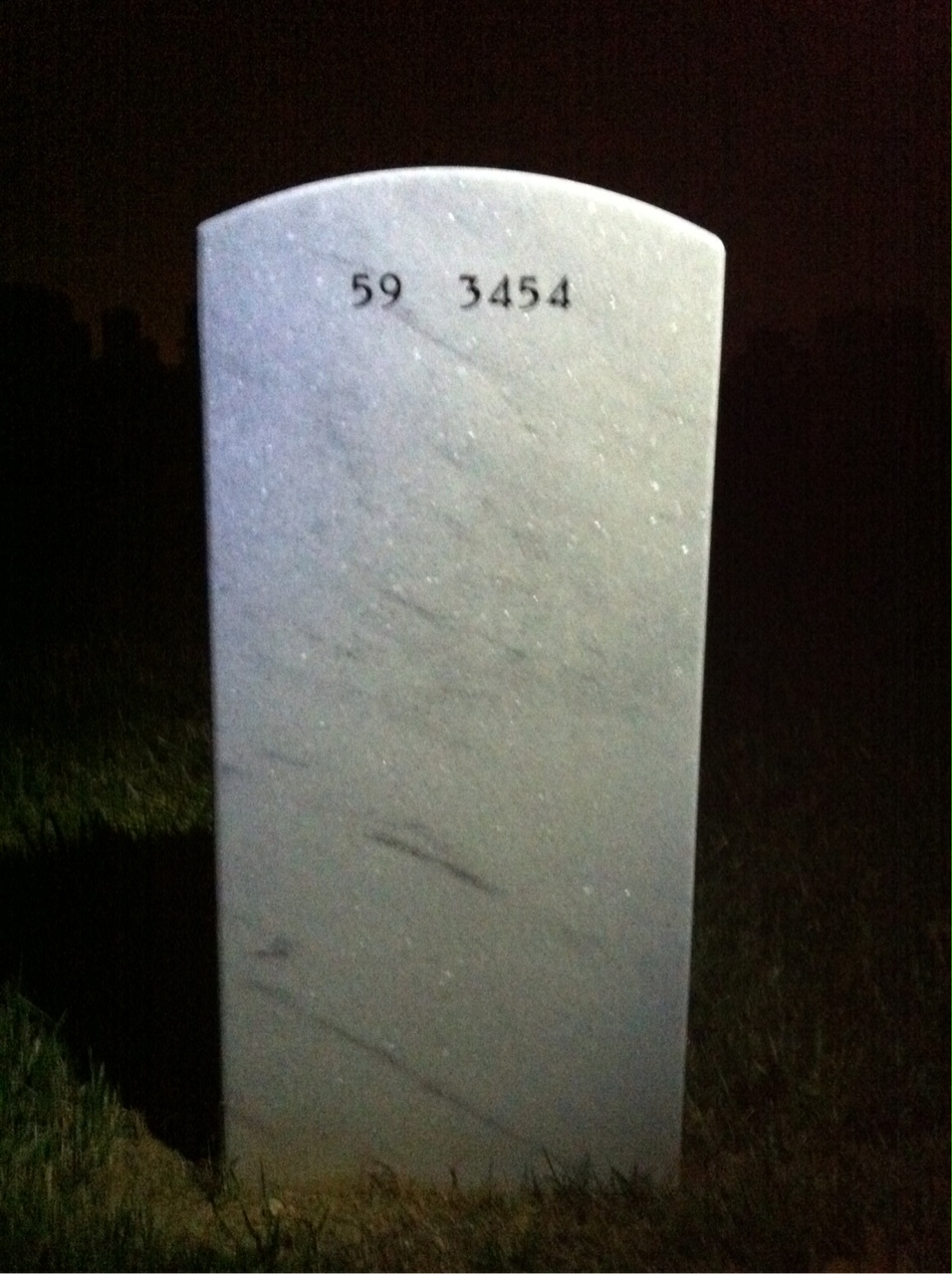 Back of headstone — Carl Jordan