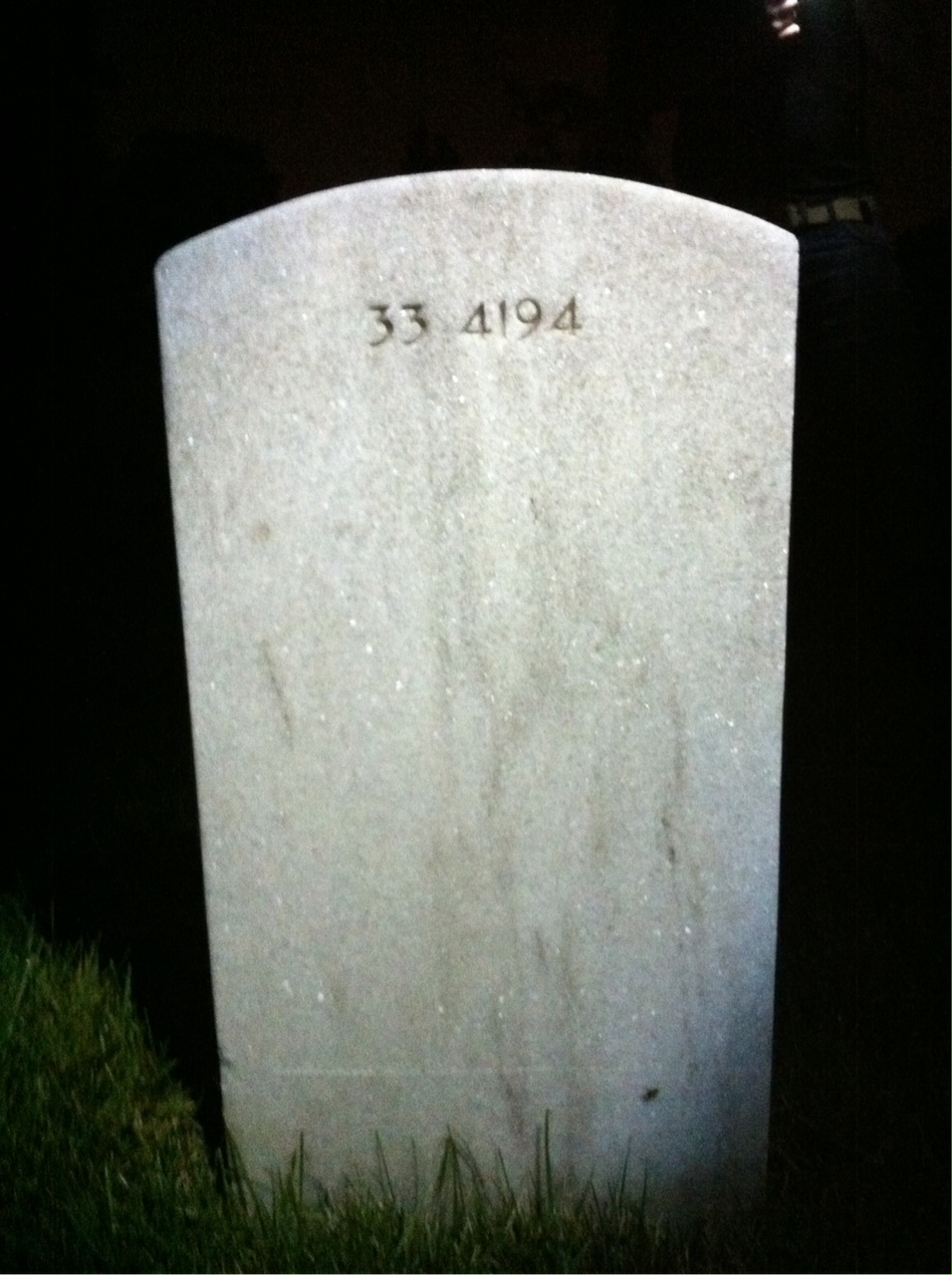 Back of headstone — Edward Barrett