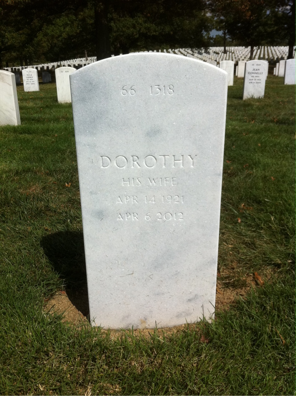 Back of headstone — Norman Bearden