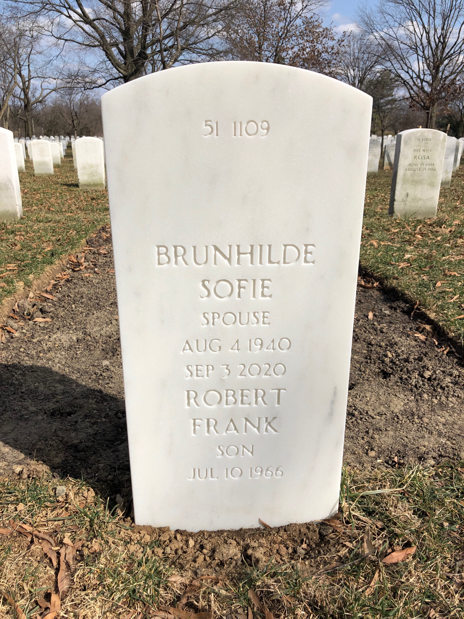 Back of headstone — Clarence Elliott
