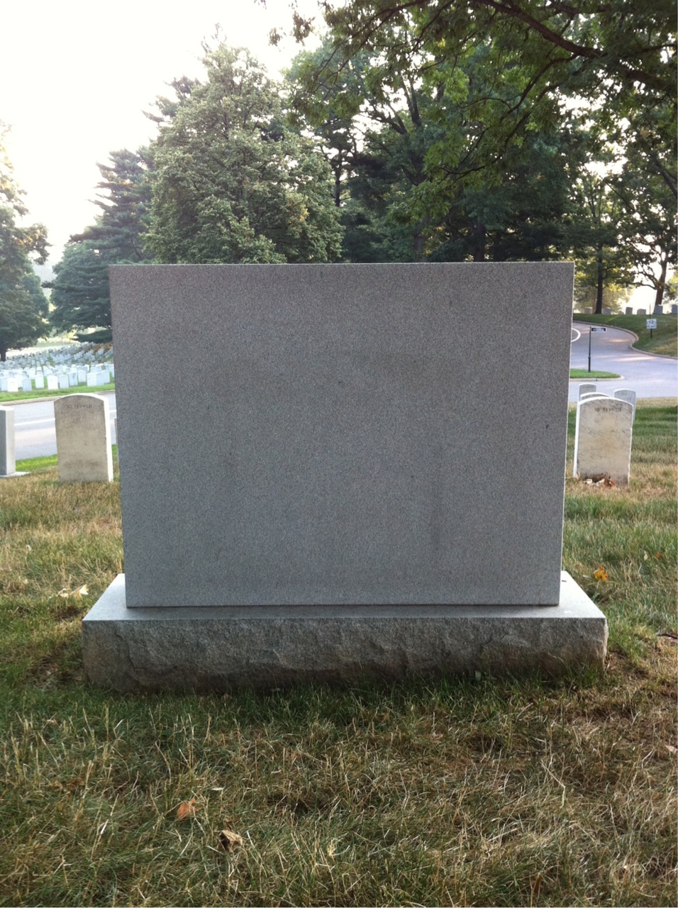 Back of headstone — George Blanchard