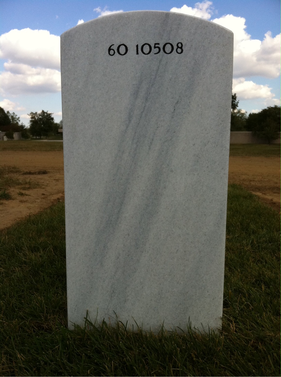 Back of headstone — Vincent Crapps