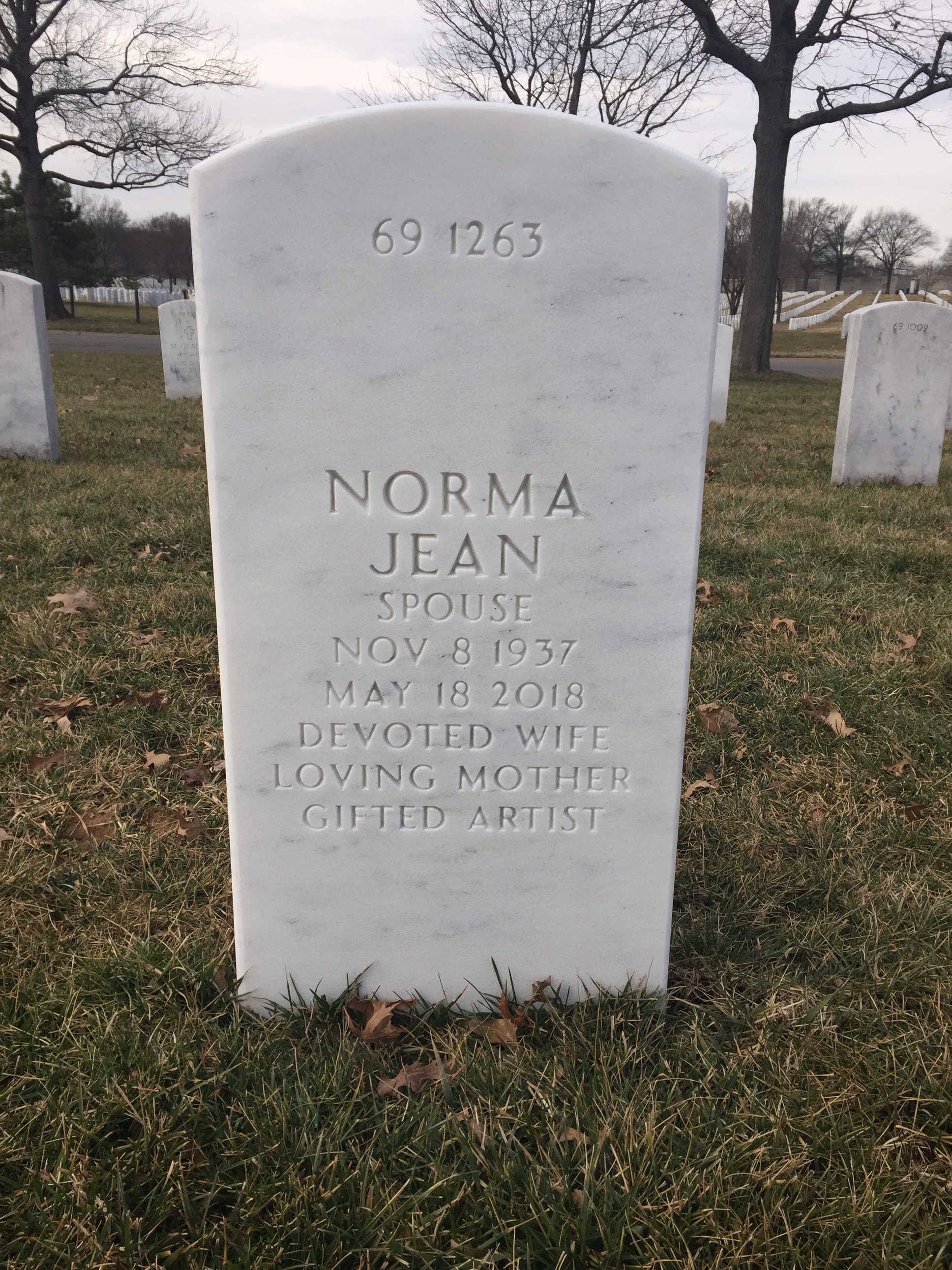 Back of headstone — Leo Asselin