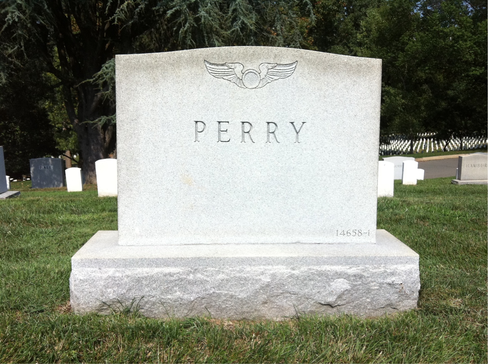 Back of headstone — James Perry