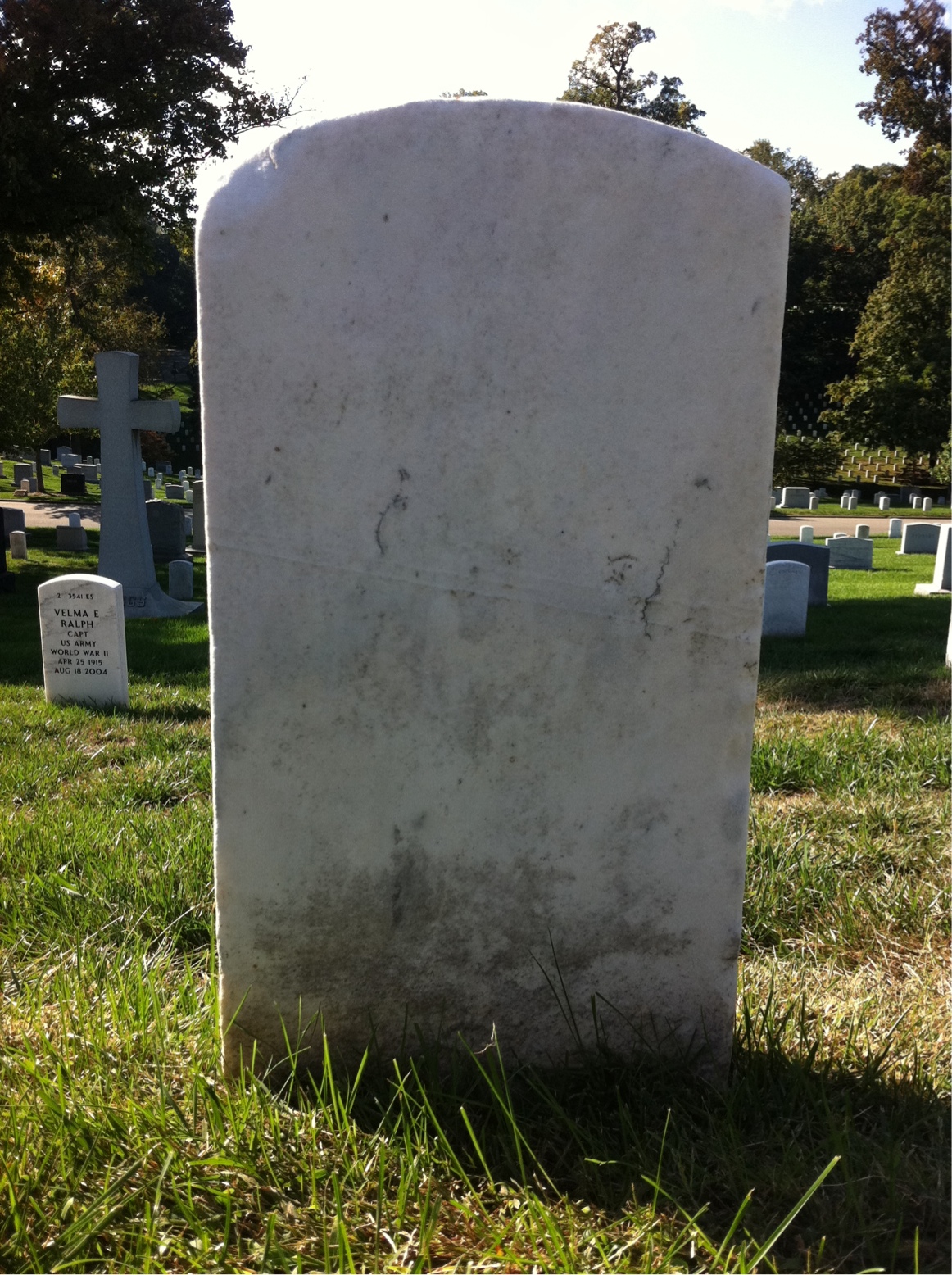 Back of headstone — Alfred Barrett