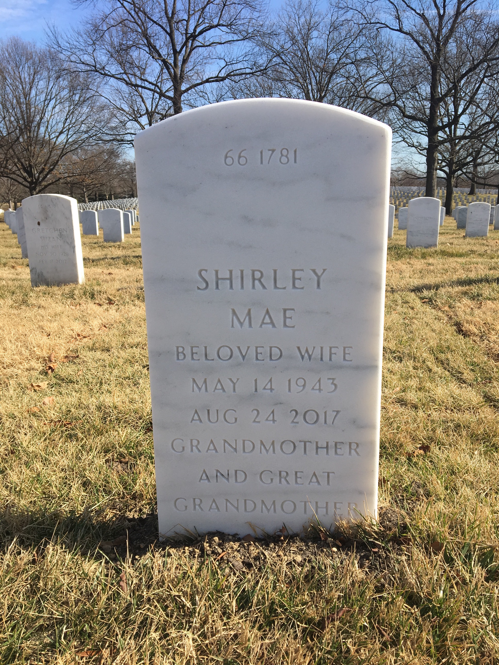 Back of headstone — David Moody