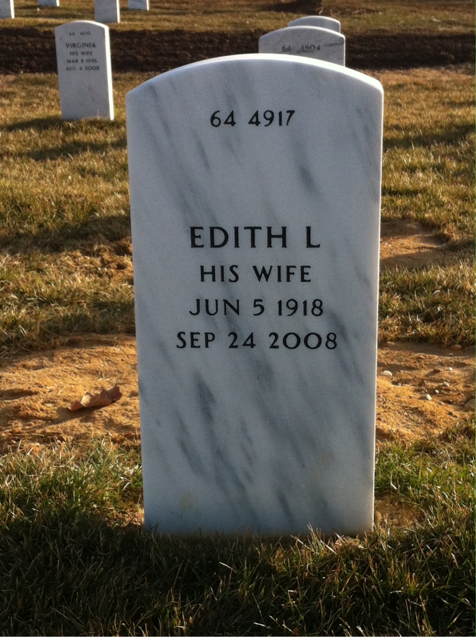 Back of headstone — Richard Cheney