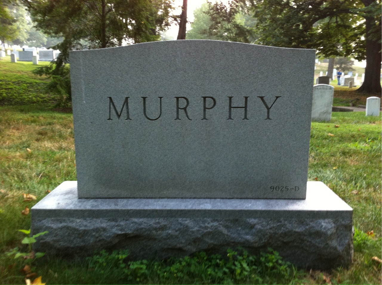 Back of headstone — William Murphy