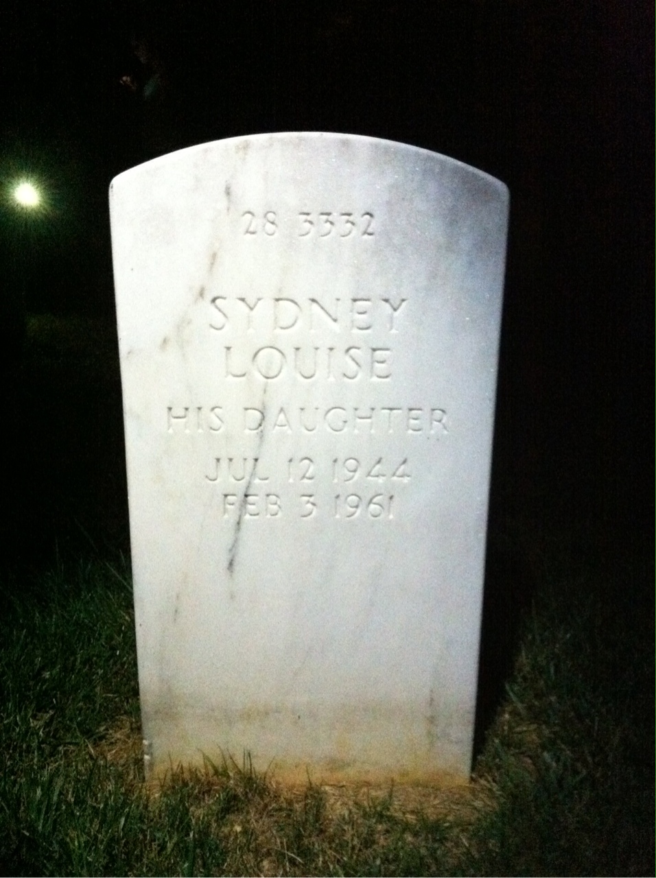 Back of headstone — Gordon Berg