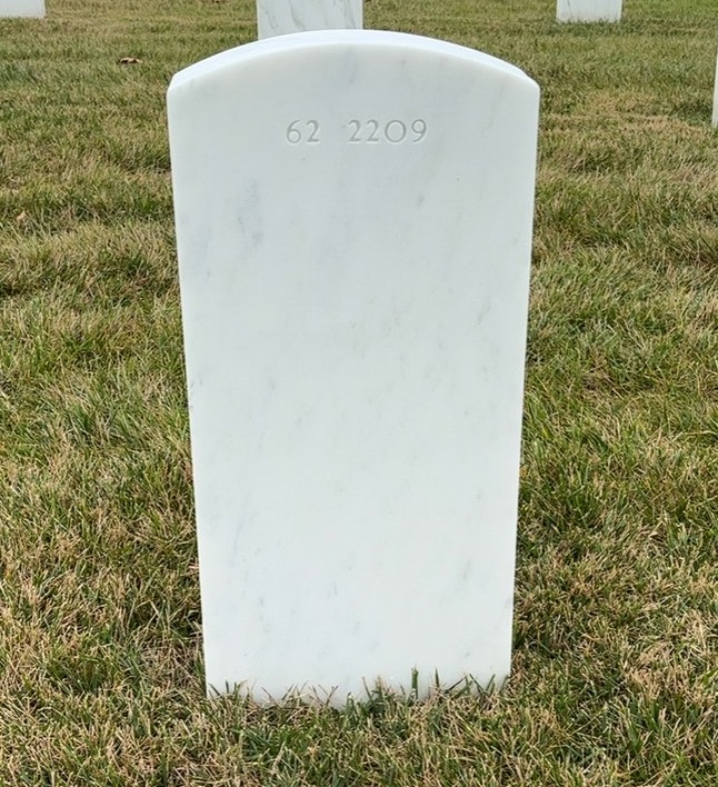 Back of headstone — William P Gillette