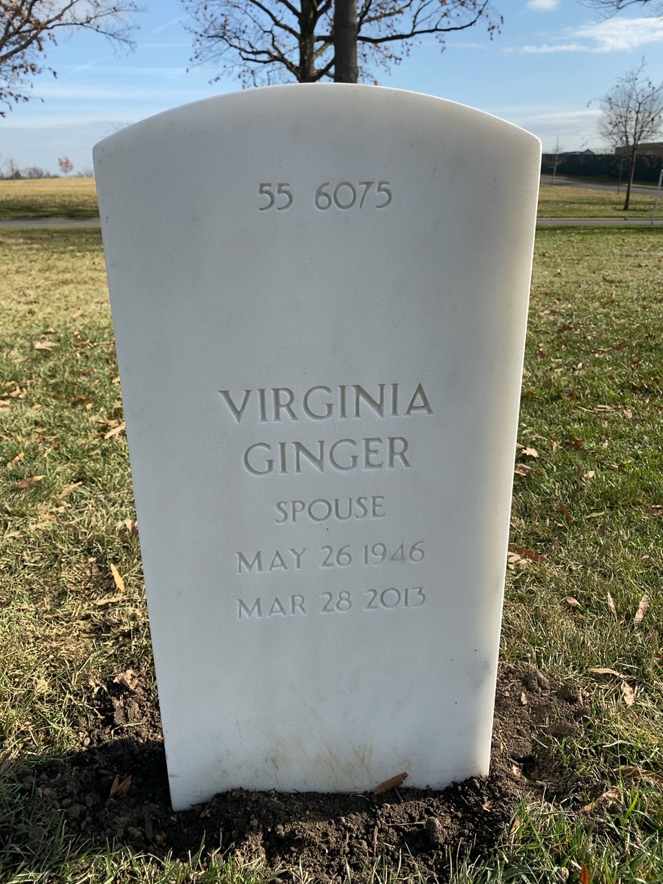 Back of headstone — Wayne F Koller