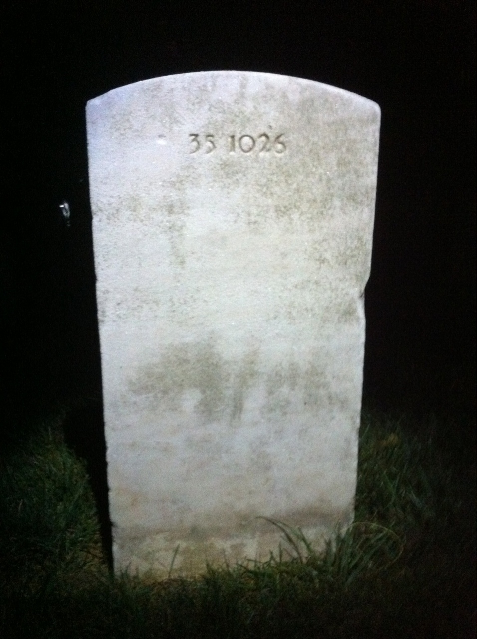 Back of headstone — Robert Atwell