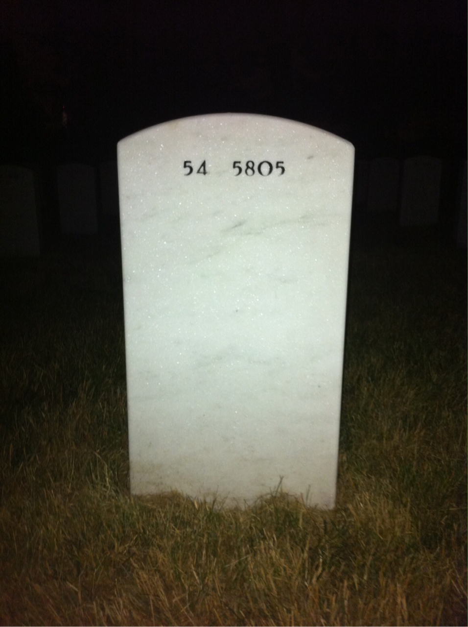 Back of headstone — Henry Wickham