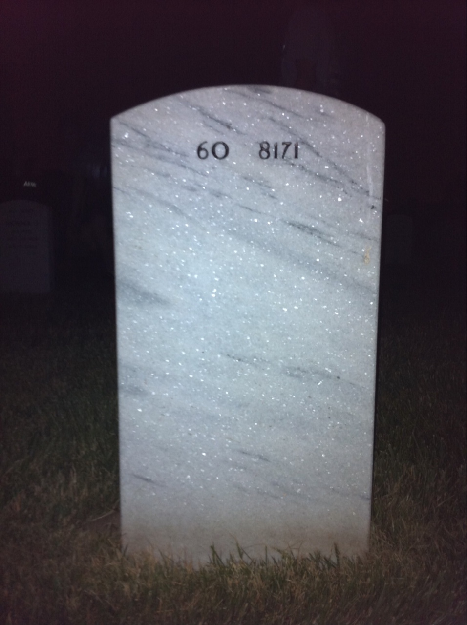 Back of headstone — Howard Weinheimer