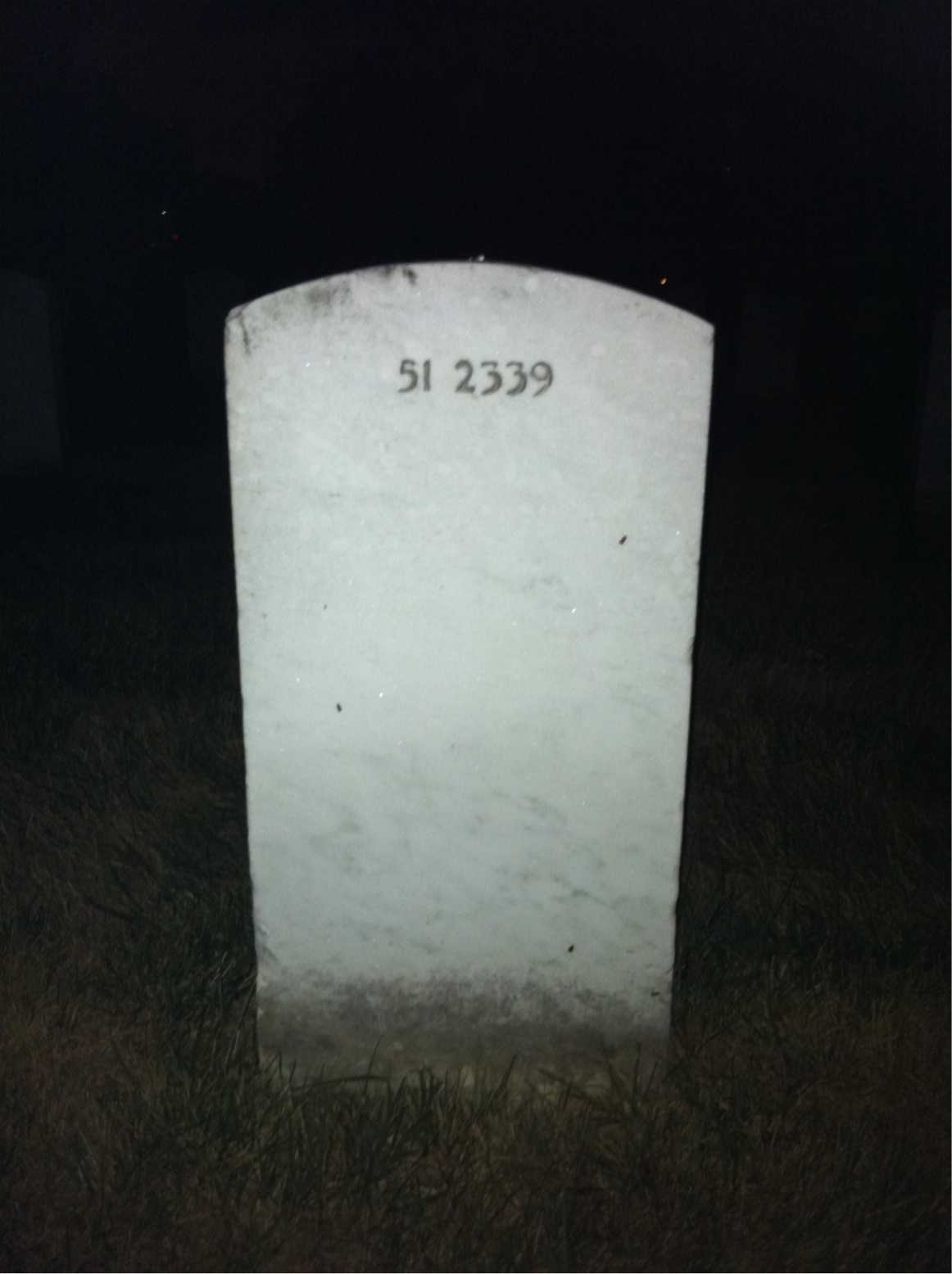 Back of headstone — Frank Arthur Pilgrim