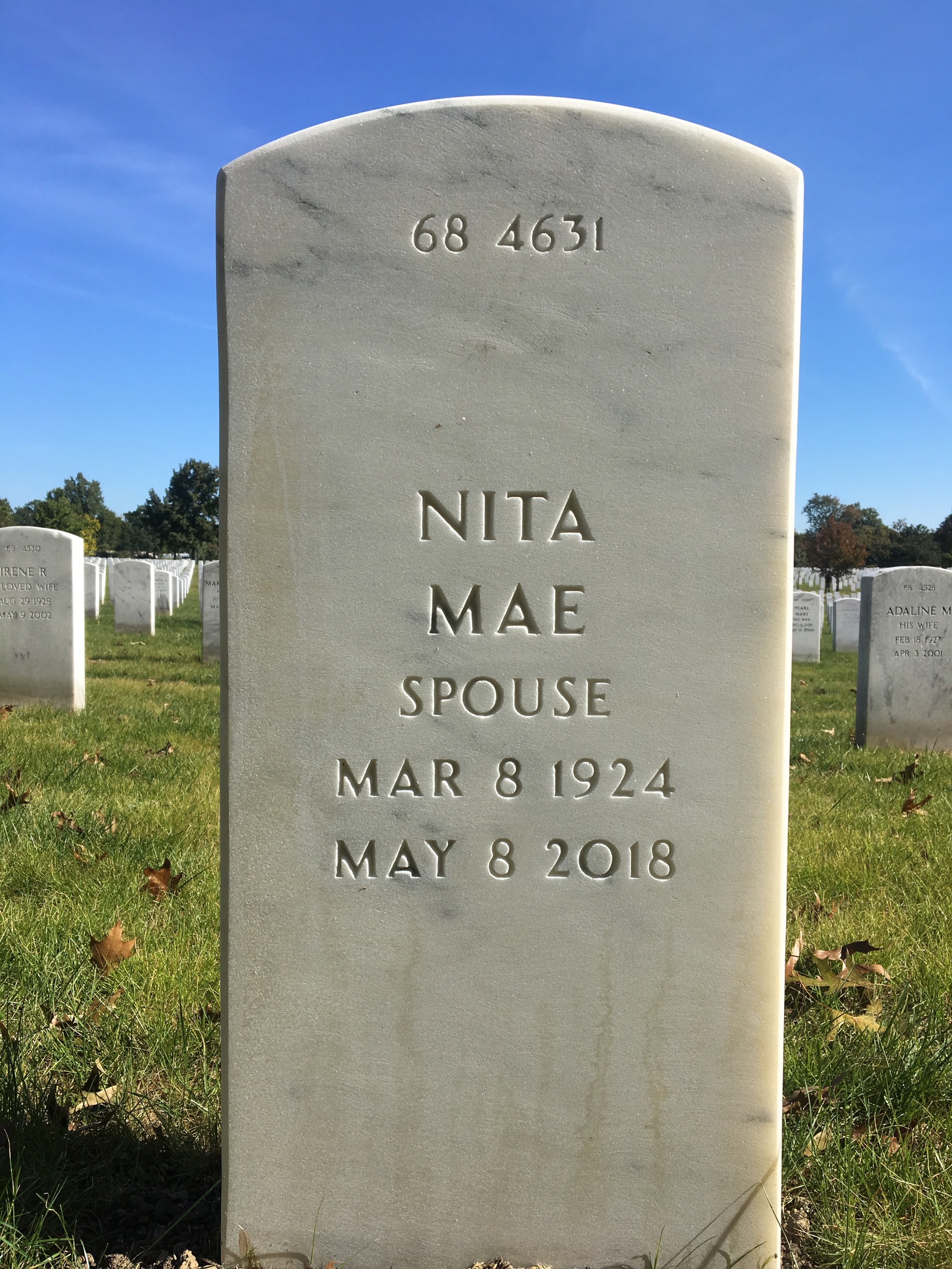 Back of headstone — William Bernard Lesburg