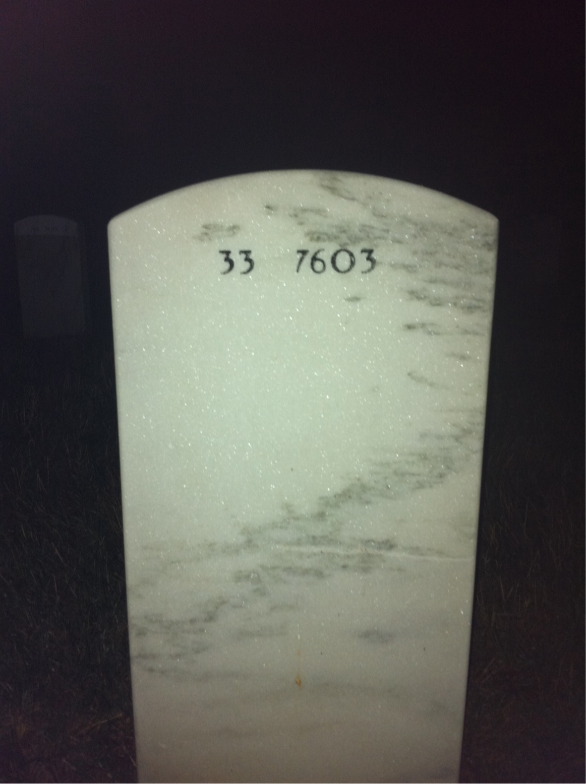 Back of headstone — Viggo H Larsen