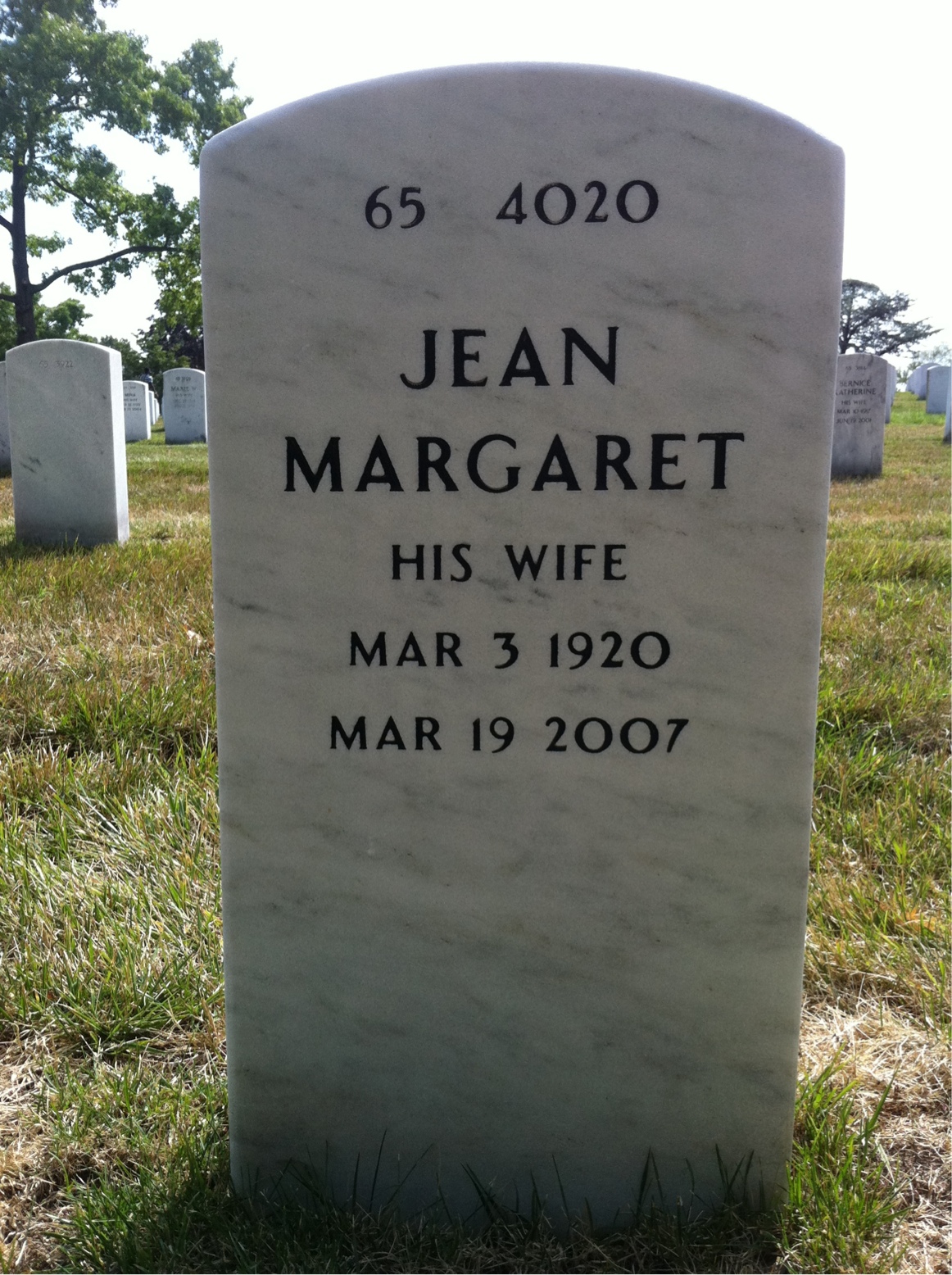 Back of headstone — Robert Grabb