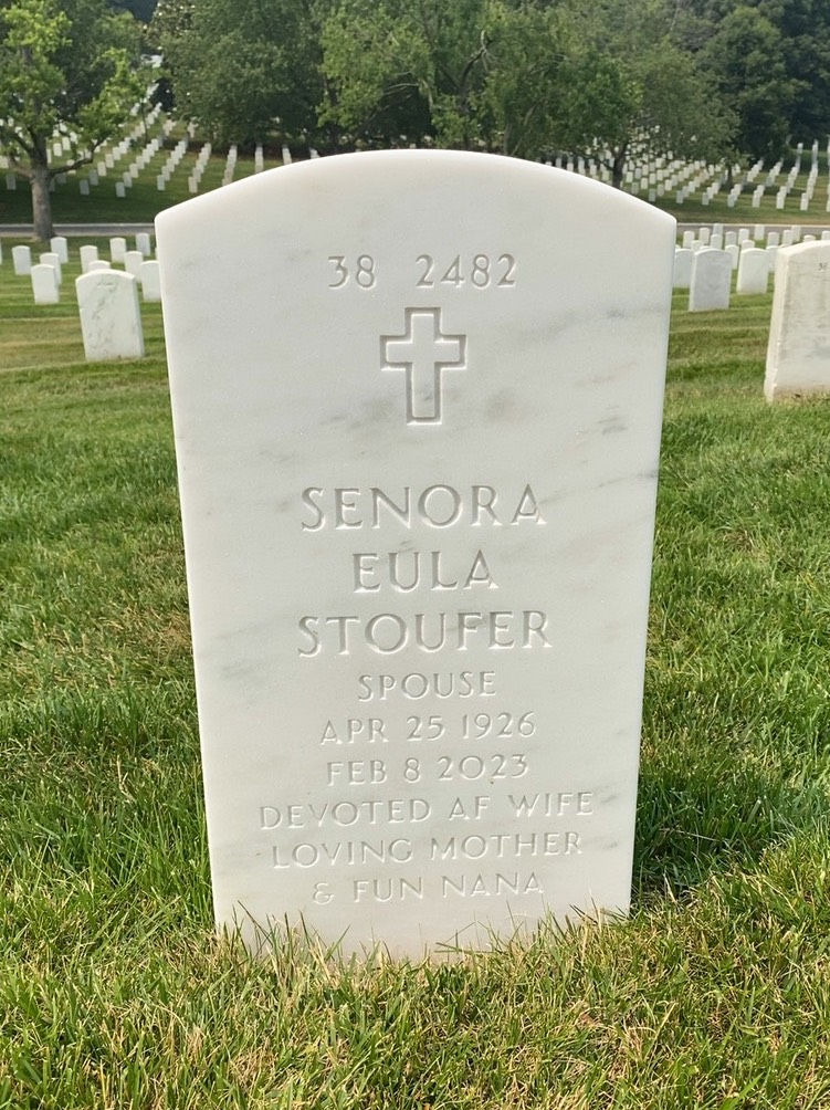 Back of headstone — Roy Stoufer