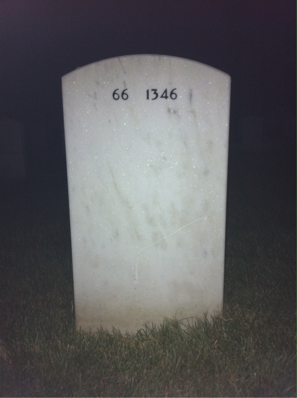 Back of headstone — Jana Werson